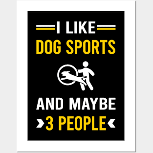 3 People Dog Sport Posters and Art